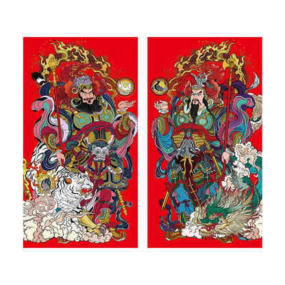 Dragon Year Chinese New Year Door-God Stickers Door Decoration