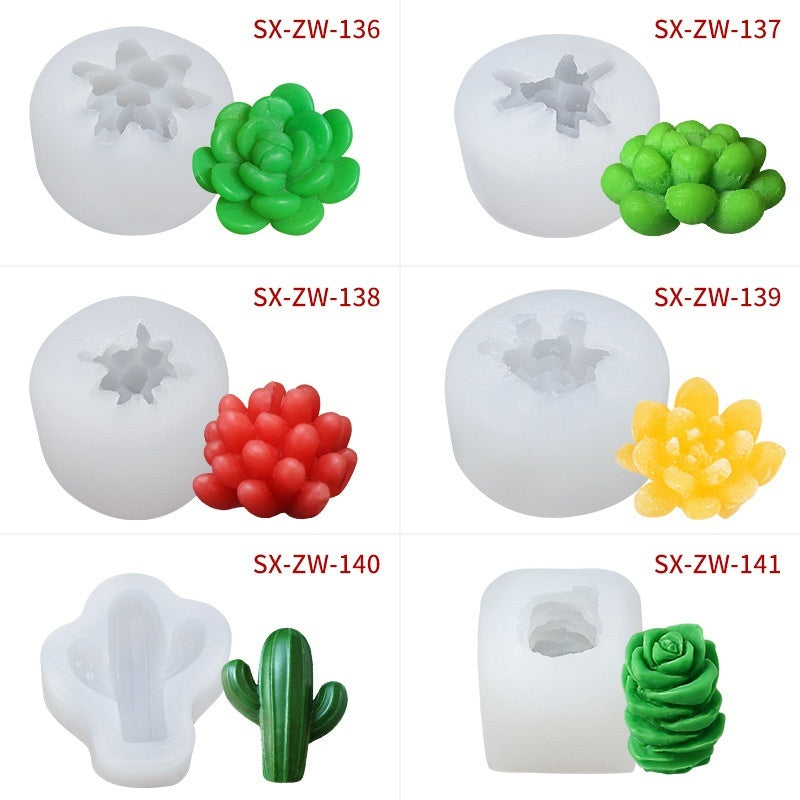 3D Succulent Silicone Candle Mold Cupcake Mold