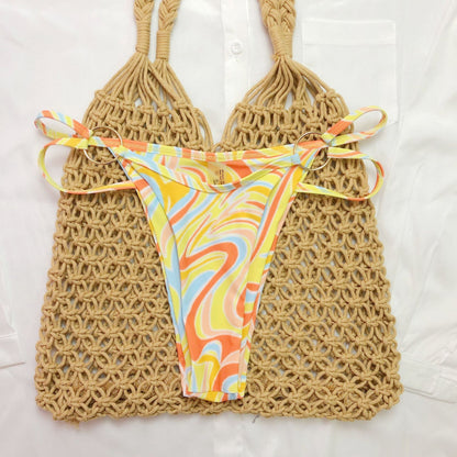 Swimwear Color Printing Three-piece Set