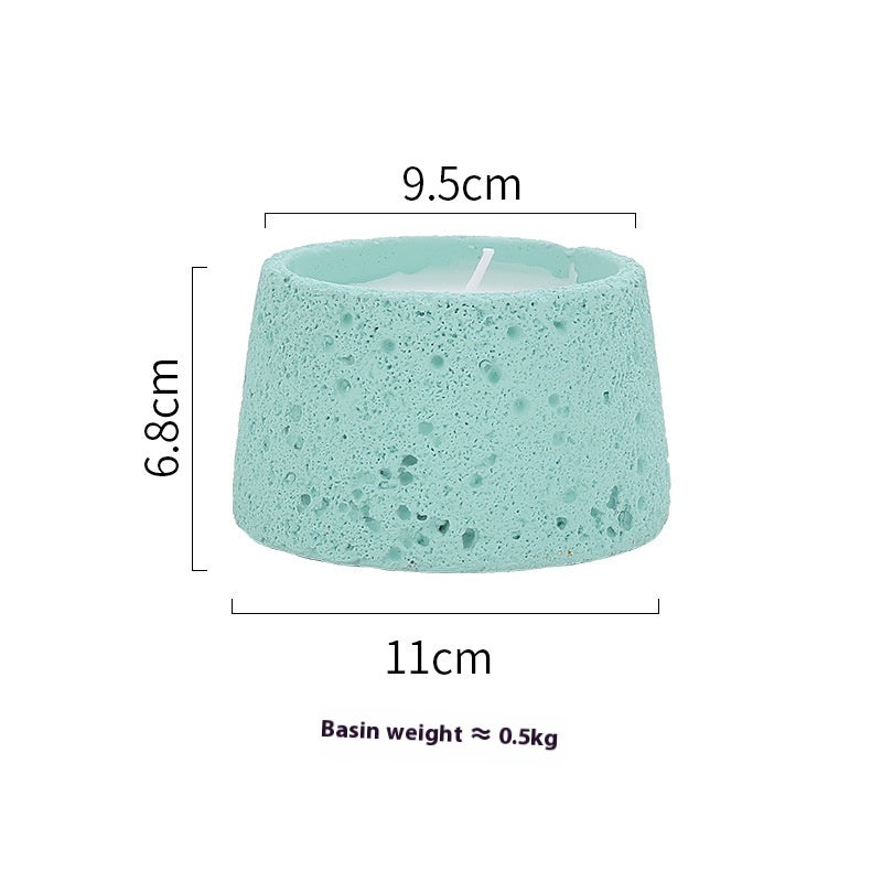 Home Decorative Crafts Candle Holder Cement Aromatherapy Candle Cup