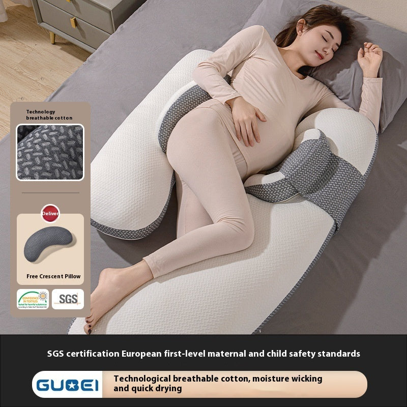 Pregnant Women's Pillow Waist Support Side Sleeping Belly Support U-shaped Pillow
