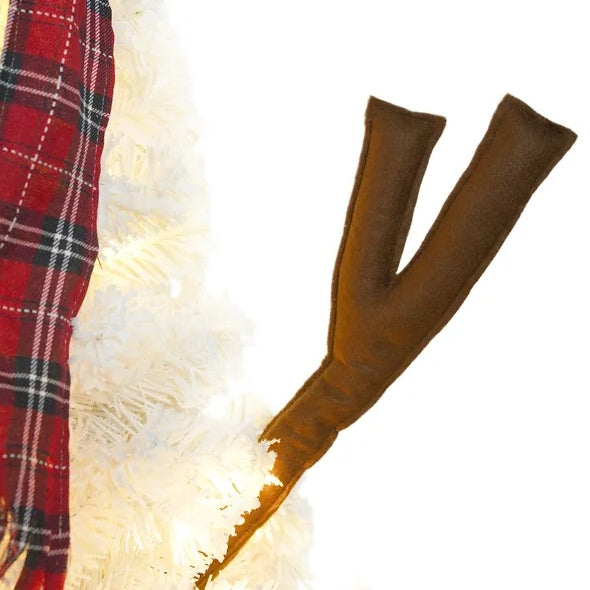 4FT Snowman Shaped Christmas Tree With Pre-Lit LED Lights, Holiday Decoration