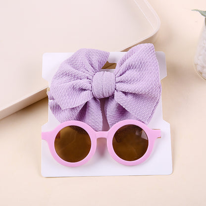 Children's Summer Sunglasses Two-piece Set