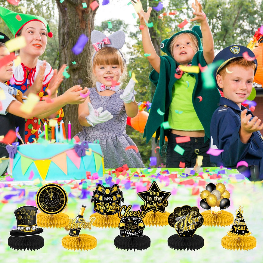 2024 New Year Honeycomb Decoration Happy New Year