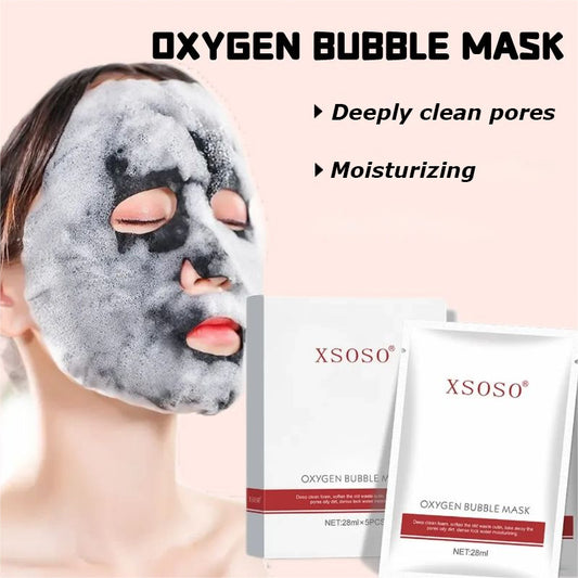 Bubble Mask - 5 Pieces In 1 Box - Deep Cleansing & Pore Tightening Facial Treatment For Radiant Skin