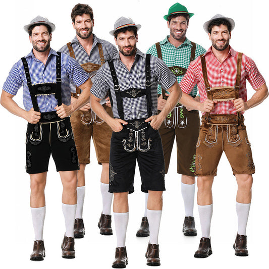 Beer Festival Clothing Shirt Overalls Denim Hat Suit Men