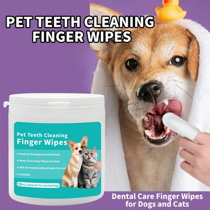 Disposable Pet Cleaning Products Teeth Cleaning Wipes Ear Care Fingertips Ear Mite Removal Cat And Dog Ear Cleaning Pet Products