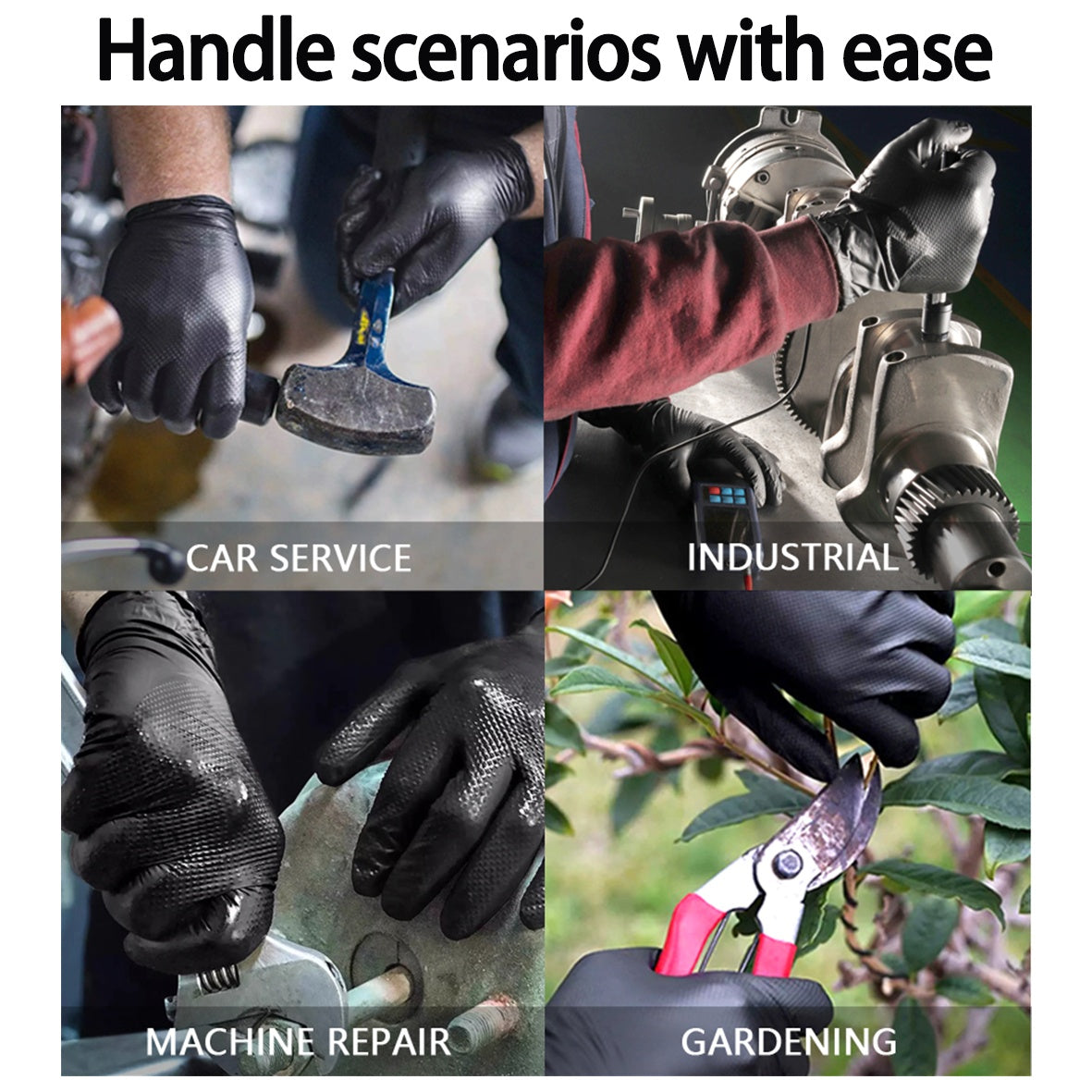 Thick Anti Slip Ding Qing Gloves GP66 Black