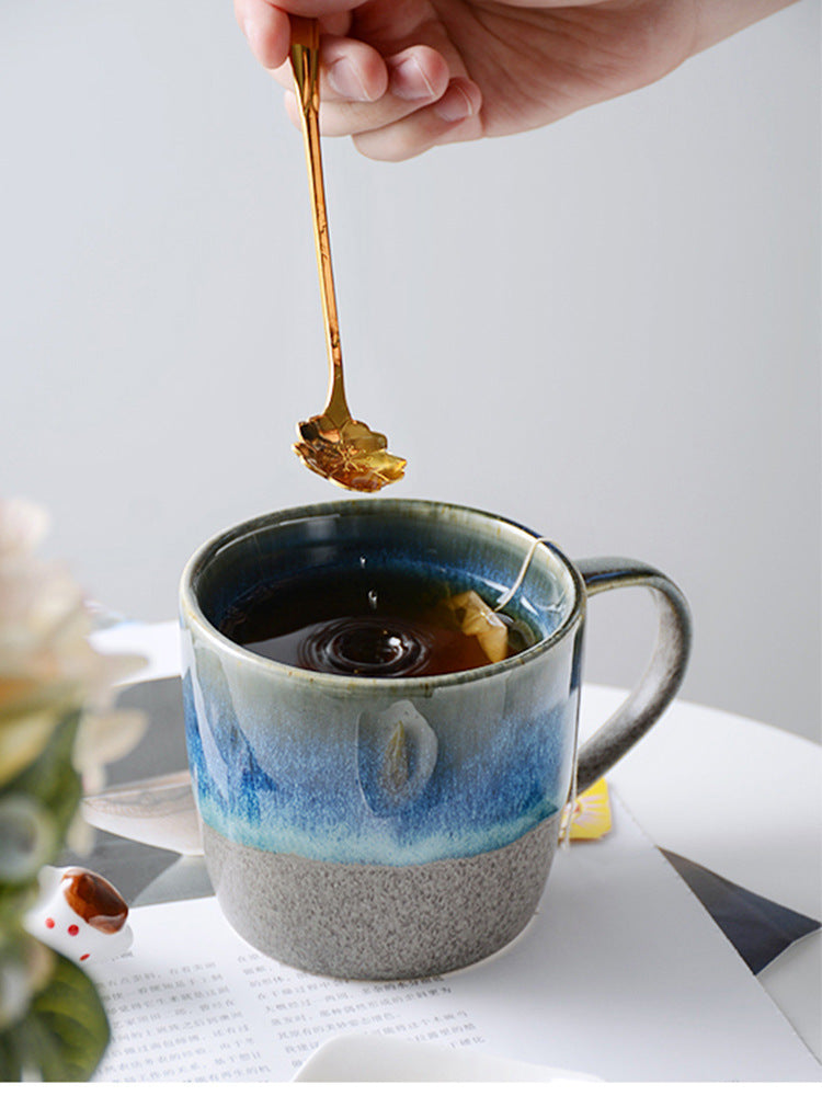 Japanese Creative Ceramic Mug Kiln Turned Beach Mug