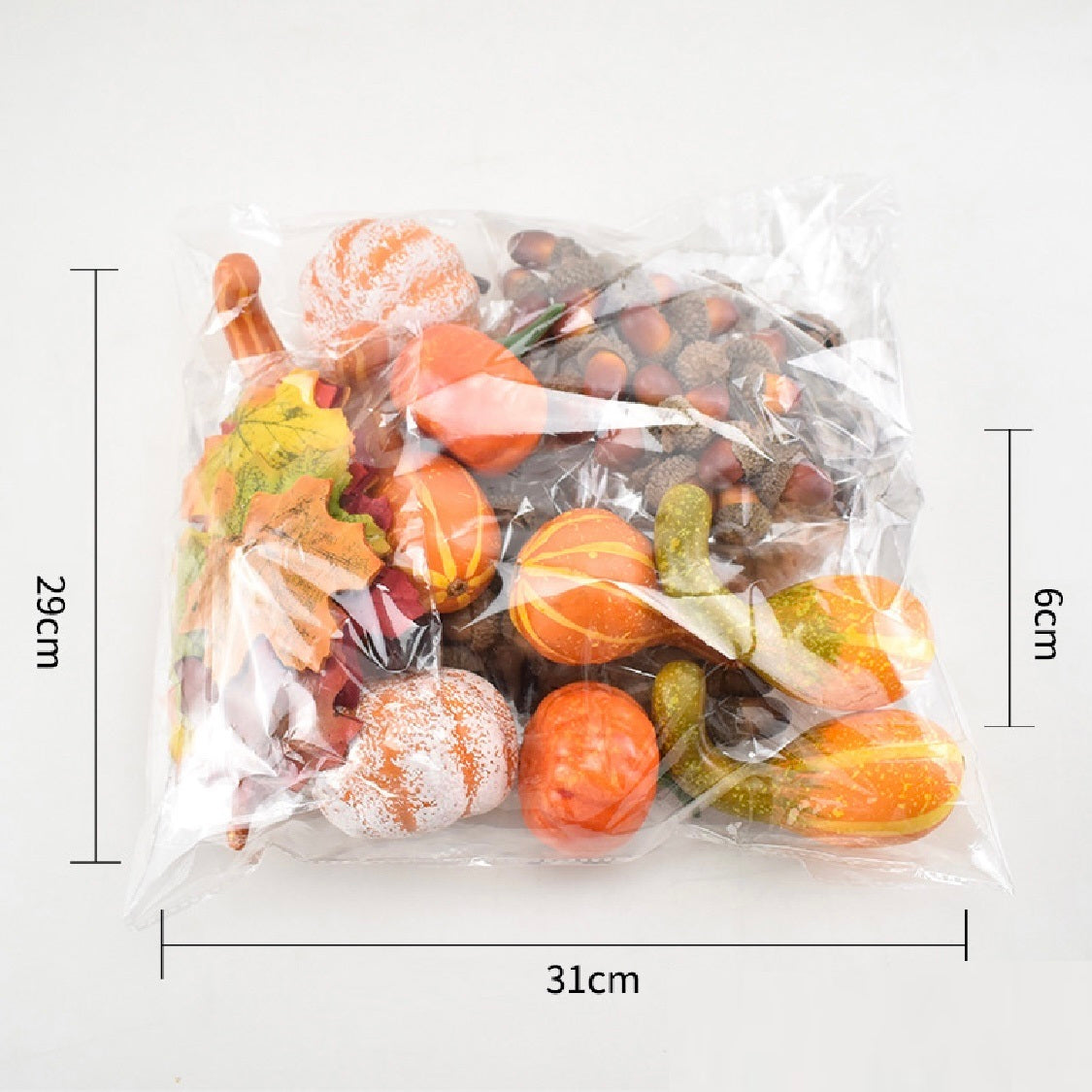 Autumn Pastoral Style Simulation Pumpkin Acorn Maple Leaf Pine Cone Halloween Diy Decoration Props