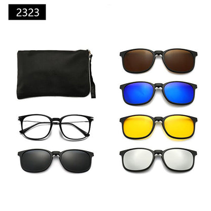 Magnetic Set Of Glasses Polarized Sunglasses Get Glasses Bag Free