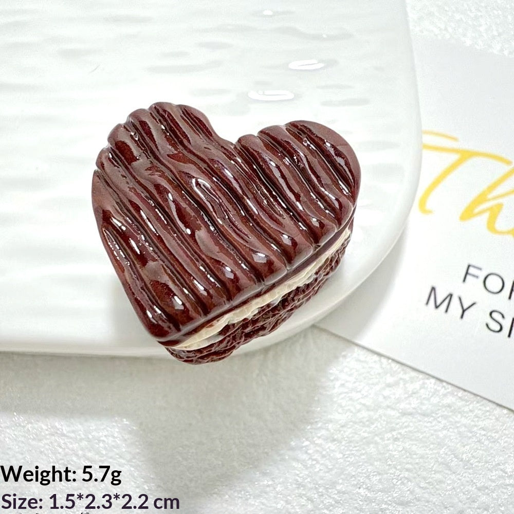 Resin Trinkets With Chocolate-filled Simulation Food Toys