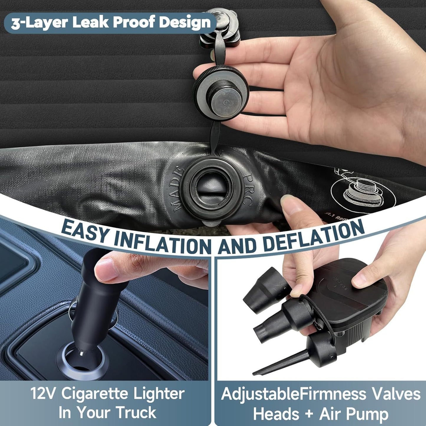 T ESLA Model Y Mattress- Inflatable Camping Bed Air Mattress For Model Y And SUV Travel,Foldable Air Mattress With Air Pump, 2 Air Pillows, And Storage Bag