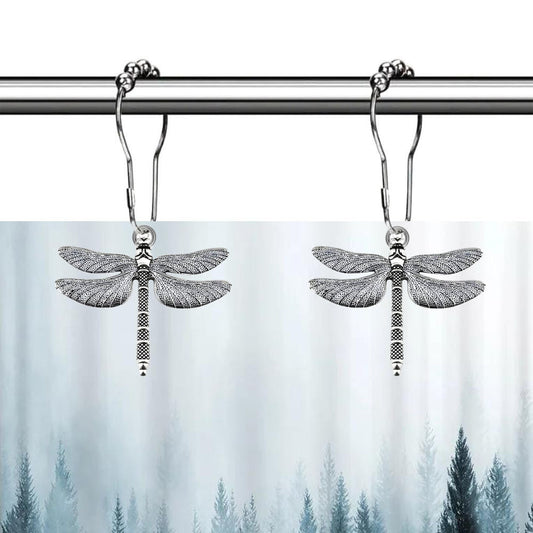 Alloy Large Dragonfly Shower Curtain Ring Hook Bathroom Decoration