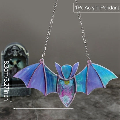 Halloween Decoration Hanging Acrylic Bat Pendant