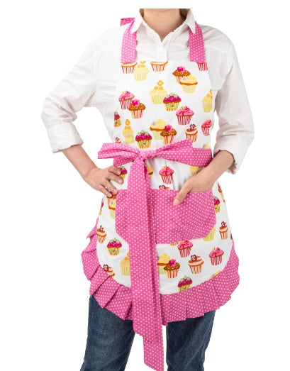 Printed Apron Antifouling Supermarket Overalls Women's Kitchen