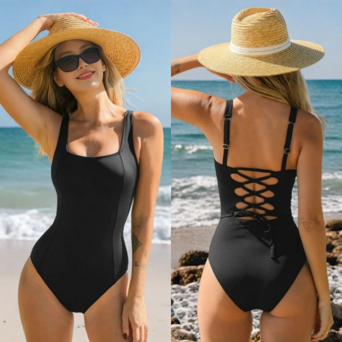 Sports Women's Swimsuit One-piece With Chest Pad