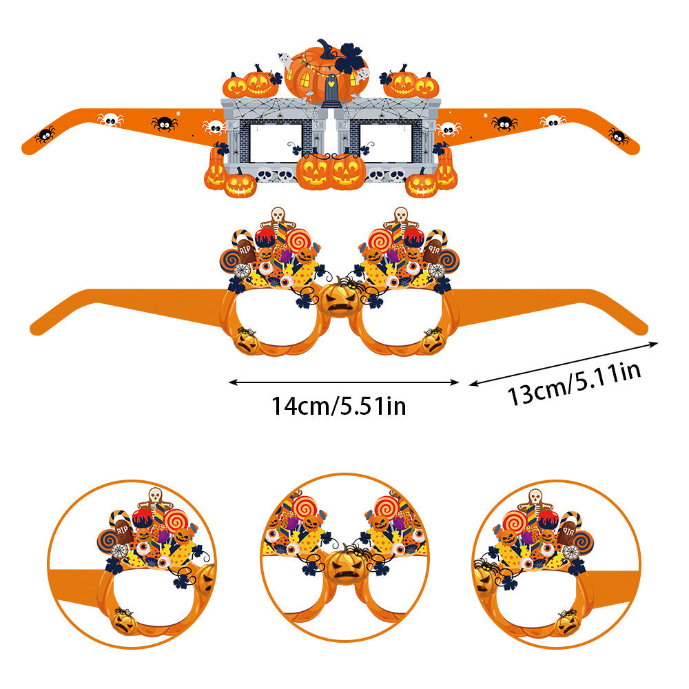Halloween Paper Glasses Scene Decoration Funny