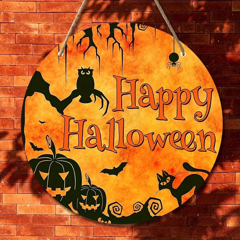 Halloween Wooden Doorplate Home Decoration