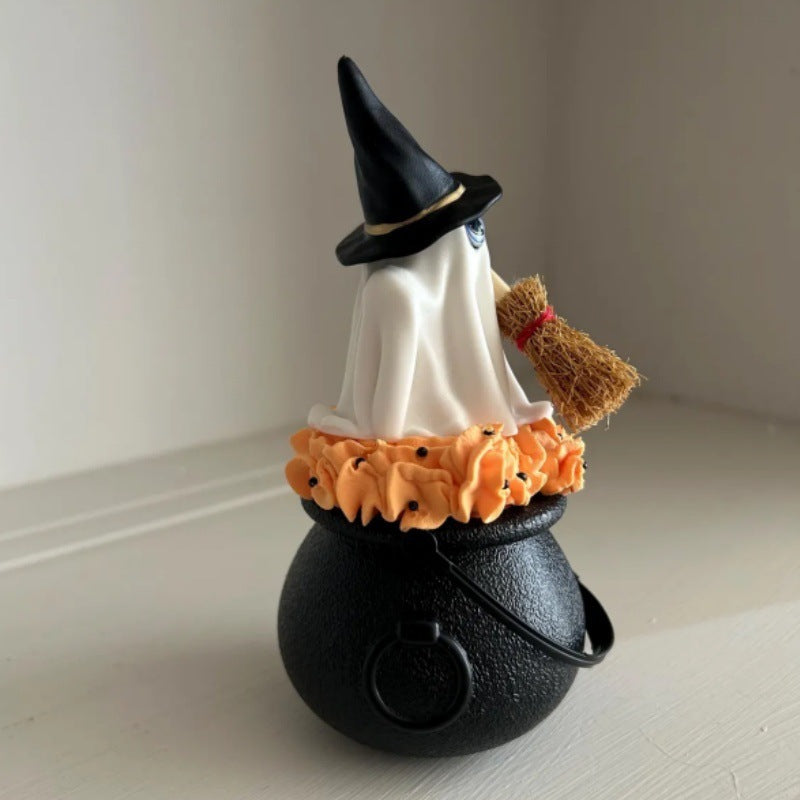 Halloween Ghost Witch Layered Tray Decoration