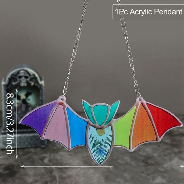 Halloween Decoration Hanging Acrylic Bat Pendant
