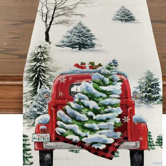 Hot Sale Linen Printed Watercolor Pattern Interior Decoration Kitchen Unit Tablecloth