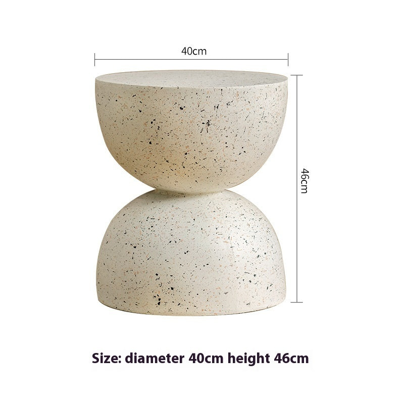 Nordic Small Round Table Living Room Cream Style Side Table