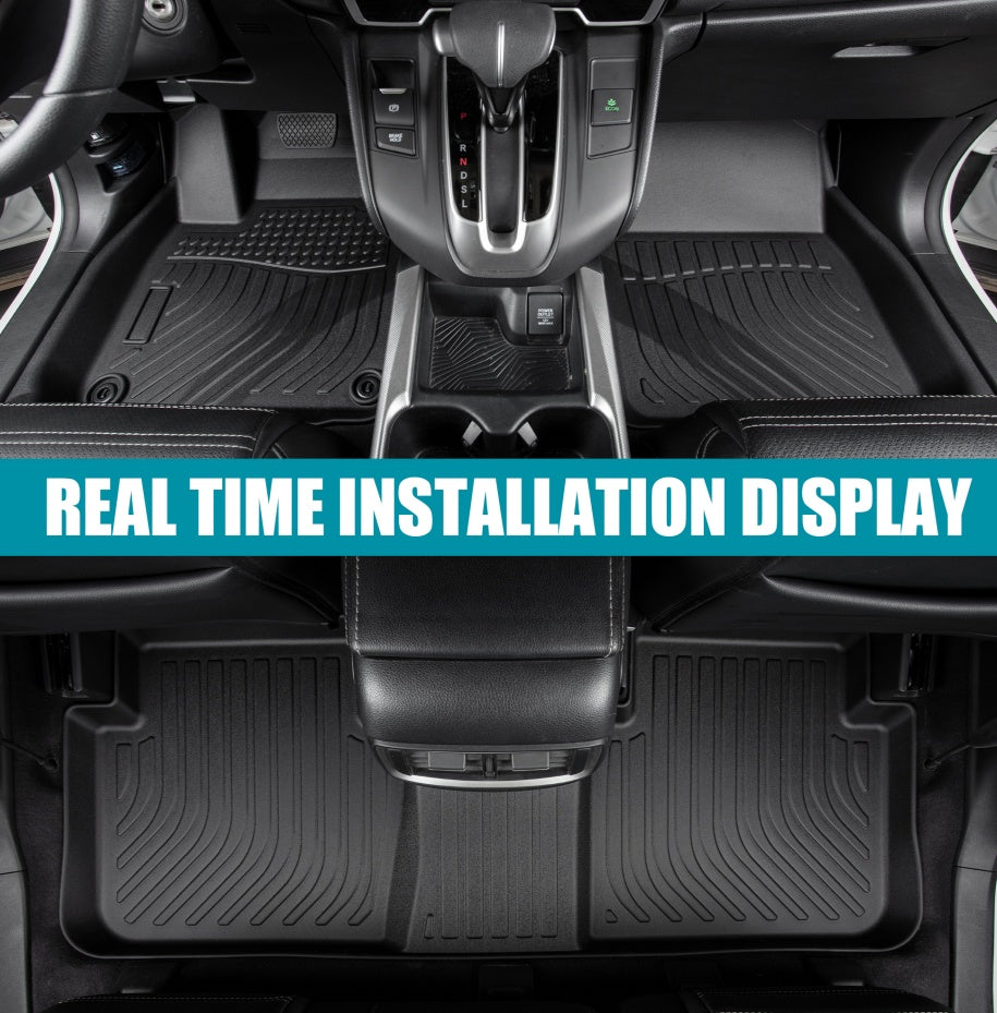 Car Floor Mats For 17-20 Hyundai Elantra No Fit GT All-Weather TPE Rubber Black