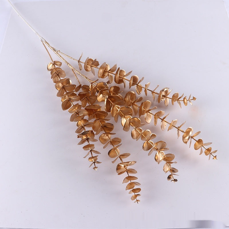 Gold Artificial Flower Bucket Lunar New Year Flower Decoration