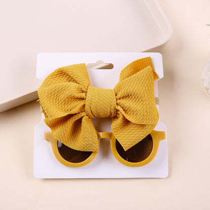 Children's Summer Sunglasses Two-piece Set