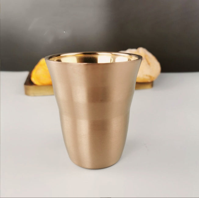 Stainless Steel Double Beer Mug Korean Style