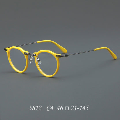 New Glasses 5812 Retro Glasses Rim Metal Optical Glasses
