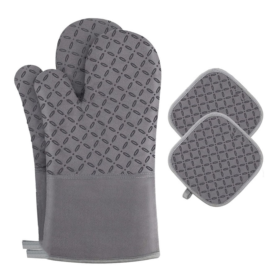 Kitchen Anti-slip Heat Insulation Silicone Thickened Gloves Microwave Oven High Temperature Resistant Baking
