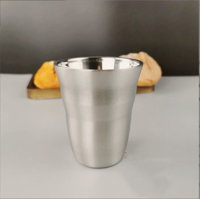 Stainless Steel Double Beer Mug Korean Style