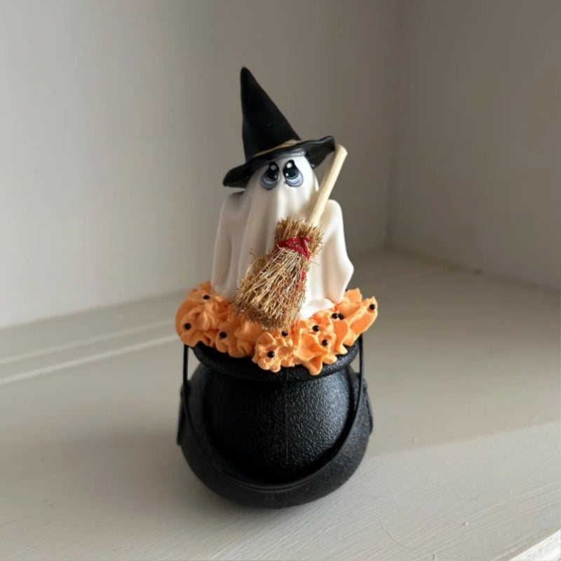 Halloween Ghost Witch Layered Tray Decoration