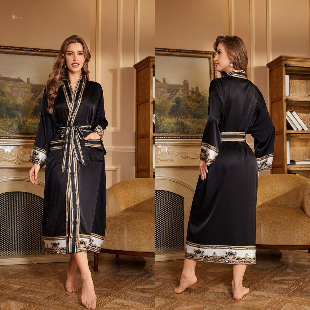 Long Robe Bathrobe Luxury Bathrobe