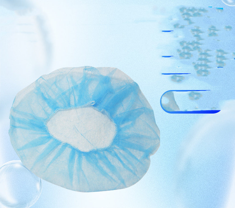 Dust Proof Blue Work Medical Strip Non-woven Hat