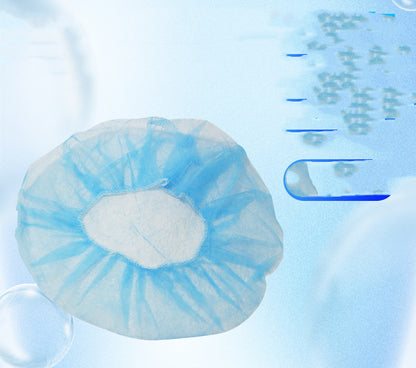 Dust Proof Blue Work Medical Strip Non-woven Hat