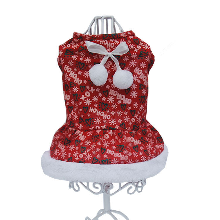 Christmas Dress Holiday Festive Outfit New Year Pet Clothes