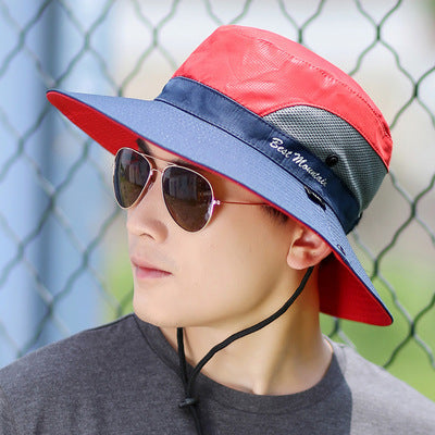 Outdoor Fisherman UPF 50 Sun Hat Bucket Summer Men Women Fishing Boonie Hat Sun UV Protection Long Large Wide Brim Bob Hiking