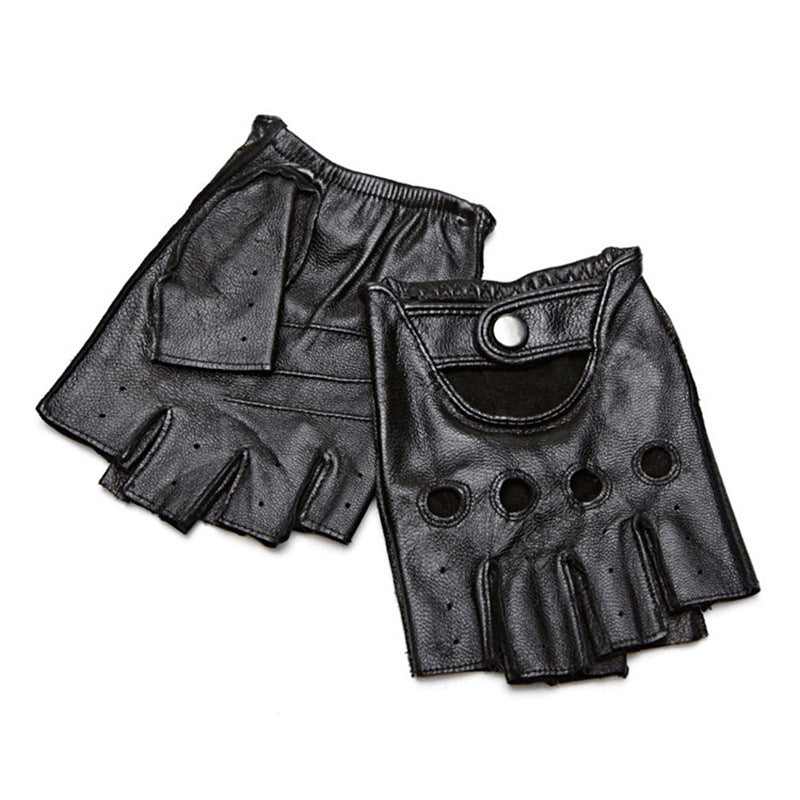 Winter Sheepskin Half Finger Gloves