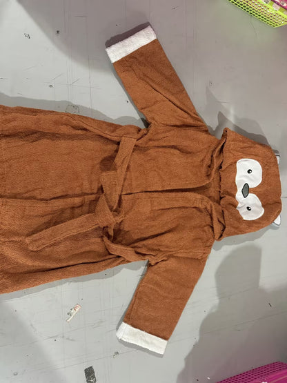 Children's Hooded Absorbent Animal-shaped Bathrobe