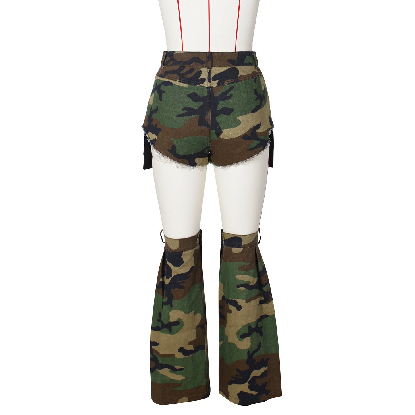 Women's Camouflage Hot Pants Three-piece Set