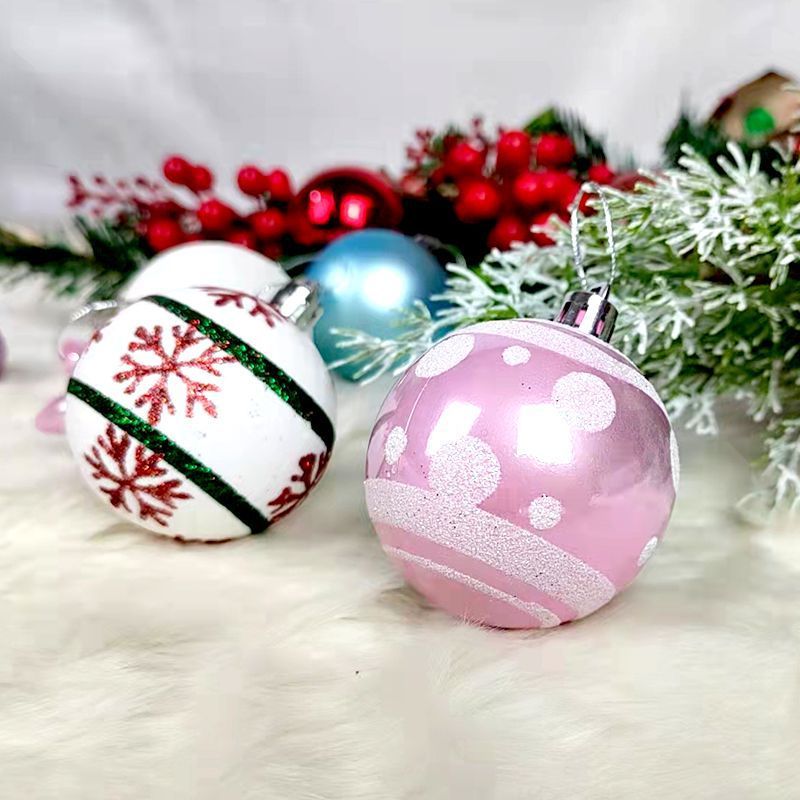 Painted Christmas Ball Paper Box Decoration Pendant