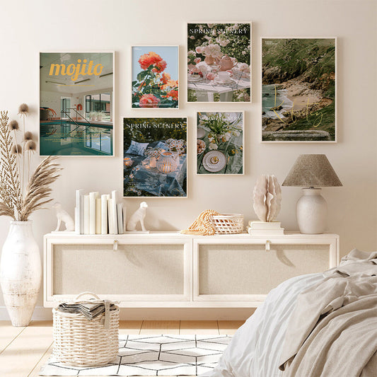 Nordic Landscape Painting Bedroom Bedside Decoration