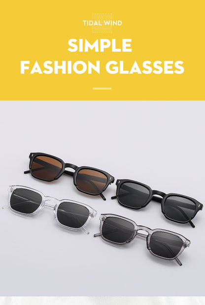 Square Retro Internet Hot Street Shooting Advanced Simple Trendy Sun Glasses