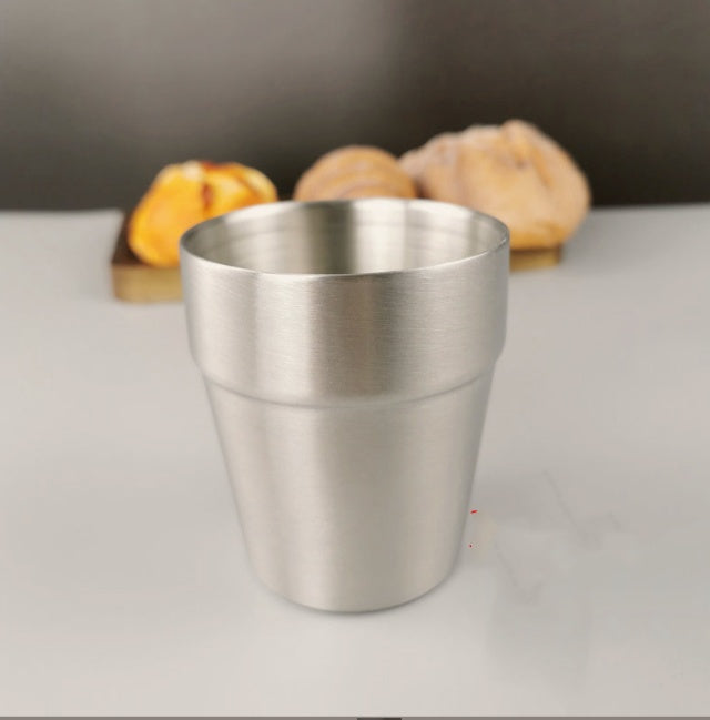Stainless Steel Double Beer Mug Korean Style