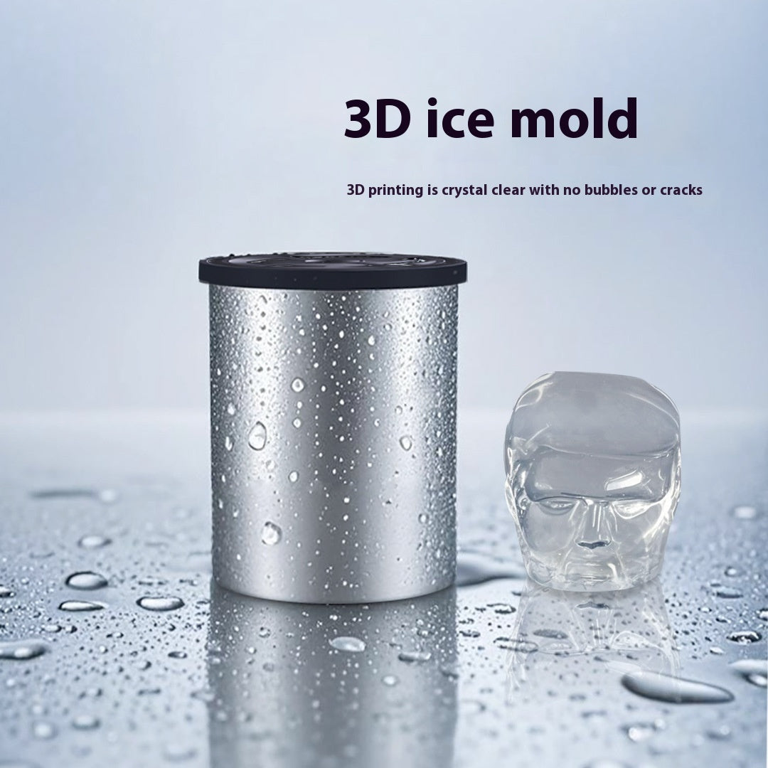 High Transparent Silicone Vacuum Stainless Steel Ice Cube Mold Bar